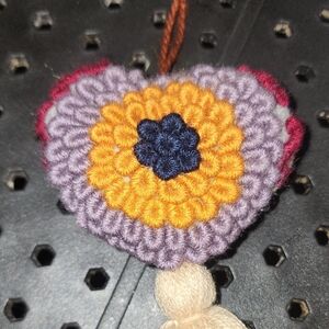 Handmade Crochet Heart Ornament